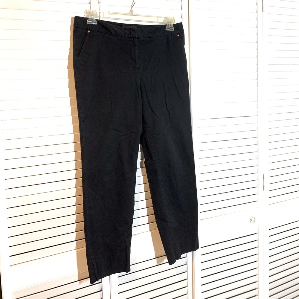 Dana Buchman black cotton cropped pant sz 12